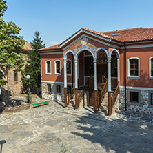 PERUSHTITSA, BULGARIA - SEPTEMBER 4 2016: The building of Danov School from the 19th century, Perushtitsa, Plovdiv Region, Bulgaria