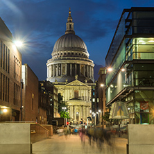 LONDON, ENGLAND - JUNE 17 2016: Amazing view of St. Paul Cathedral in London, Great Britain