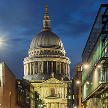 LONDON, ENGLAND - JUNE 17 2016: Amazing view of St. Paul Cathedral in London, Great Britain