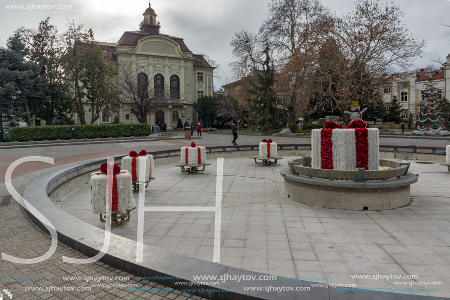 PLOVDIV, BULGARIA - DECEMBER 30 2016: Building of City Hall in Plovdiv, Bulgaria
