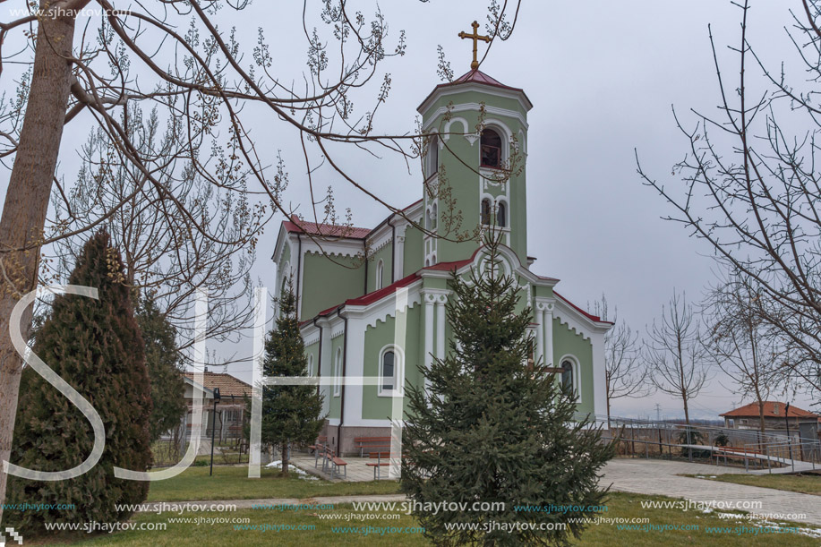 RAKOVSKI, BULGARIA - DECEMBER 31 2016: The Roman Catholic church Immaculate Conception of the Virgin Mary in town of Rakovski, Bulgaria