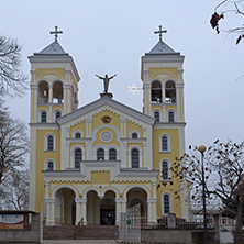 RAKOVSKI, BULGARIA - DECEMBER 31 2016: The Roman Catholic church Most holy Heart of Jesus in town of Rakovski, Bulgaria