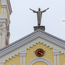 RAKOVSKI, BULGARIA - DECEMBER 31 2016: The Roman Catholic church Most holy Heart of Jesus in town of Rakovski, Bulgaria