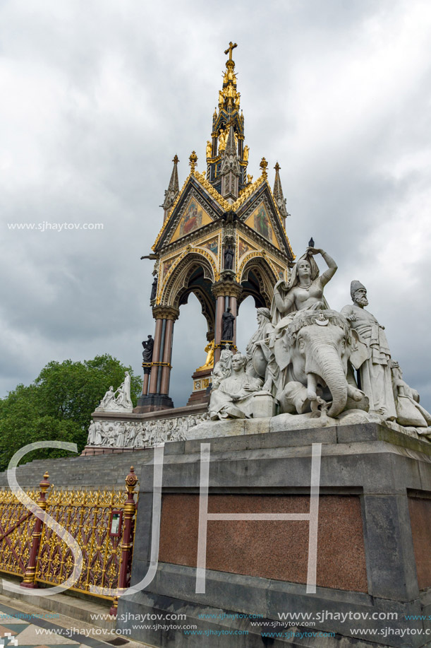 LONDON, ENGLAND - JUNE 18 2016: Prince Albert Memorial, London, Great Britain