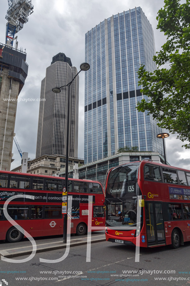 LONDON, ENGLAND - JUNE 18 2016: Amazing view of Business Building in City of London, Great Britain