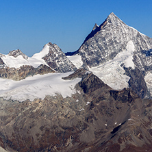 Amazing panorama from matterhorn glacier paradise to Alps, Switzerland