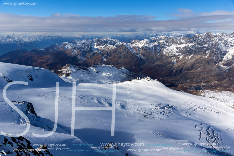 Amazing winter Panorama to Swiss Alps, Switzerland