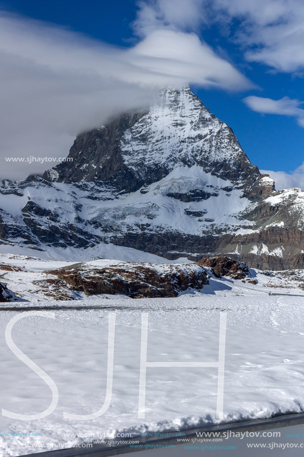 Amazing view of mount Matterhorn, Canton of Valais, Alps, Switzerland