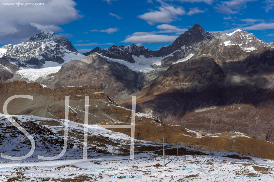 Amazing winter Panorama to Swiss Alps, Switzerland