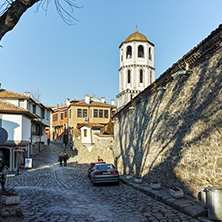 PLOVDIV, BULGARIA - JANUARY 2 2017: St. Constantine and St. Elena church from the period of Bulgarian Revival in old town of Plovdiv, Bulgaria