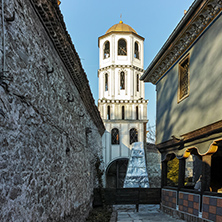 PLOVDIV, BULGARIA - JANUARY 2 2017: St. Constantine and St. Elena church from the period of Bulgarian Revival in old town of Plovdiv, Bulgaria