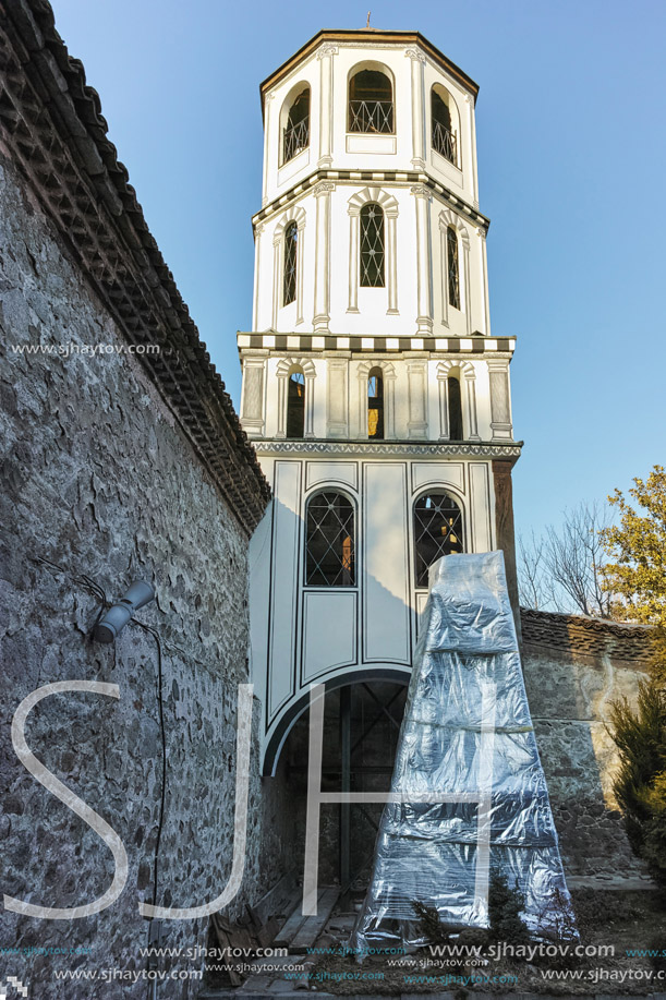 PLOVDIV, BULGARIA - JANUARY 2 2017: St. Constantine and St. Elena church from the period of Bulgarian Revival in old town of Plovdiv, Bulgaria