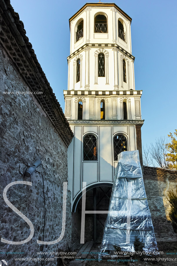PLOVDIV, BULGARIA - JANUARY 2 2017: St. Constantine and St. Elena church from the period of Bulgarian Revival in old town of Plovdiv, Bulgaria