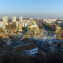 PLOVDIV, BULGARIA - JANUARY 2 2017: Panorama to City of Plovdiv from nebet tepe hill, Bulgaria