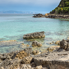 Amazing panorama of Pesada beach, Kefalonia, Ionian islands, Greece