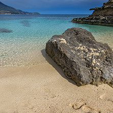 Amazing panorama of Pesada beach, Kefalonia, Ionian islands, Greece