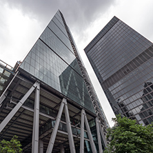 LONDON, ENGLAND - JUNE 18 2016: Amazing cityscape of Business Building in City of London, Great Britain