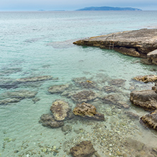 Panoramic view of Pessada beach in Kefalonia, Ionian Islands, Greece