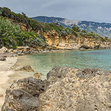 Panoramic view of Pessada beach in Kefalonia, Ionian Islands, Greece