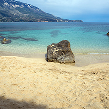 Panoramic view of Pessada beach in Kefalonia, Ionian Islands, Greece