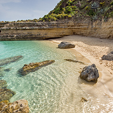 Panoramic view of Pessada beach in Kefalonia, Ionian Islands, Greece