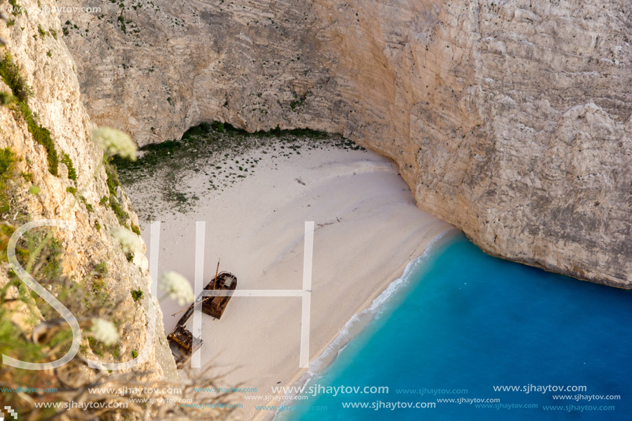 Amazing Panorama of Navagio Shipwreck beach, Zakynthos, Greece
