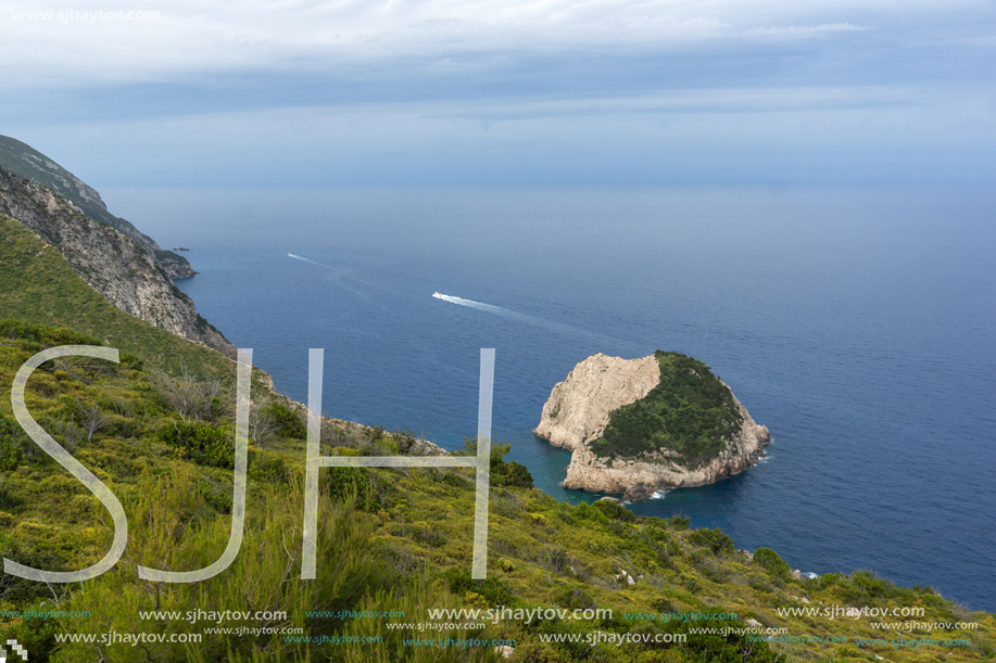 Seascape of coastline of Zakynthos, Ionian Islands, Greece