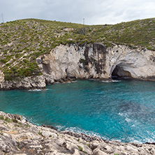 Panorama of Limnionas beach bay at Zakynthos island, Greece