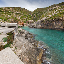 Panorama of Limnionas beach bay at Zakynthos island, Greece