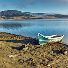 Amazing Autumn panorama of Batak Reservoir, Pazardzhik Region, Bulgaria