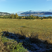 Amazing Autumn panorama of Batak Reservoir, Pazardzhik Region, Bulgaria