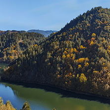 Autumn forest around Teshel  Reservoir, Smolyan Region, Bulgaria