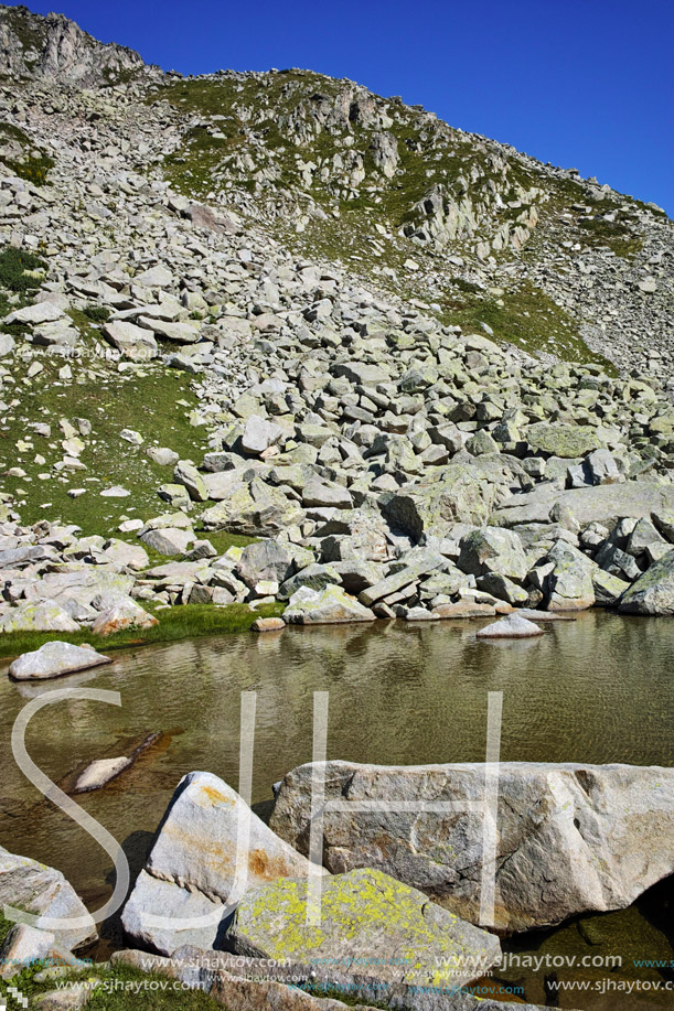 Amazing view of Argirovo lake, Pirin Mountain, Bulgaria