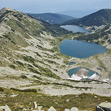 Panoramic view to Kremenski lakes, Pirin mountain, Bulgaria