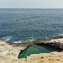 Amazing view of Giola Natural Pool in Thassos island, East Macedonia and Thrace, Greece