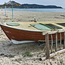 Panoramic view of beach in Thassos island,  East Macedonia and Thrace, Greece
