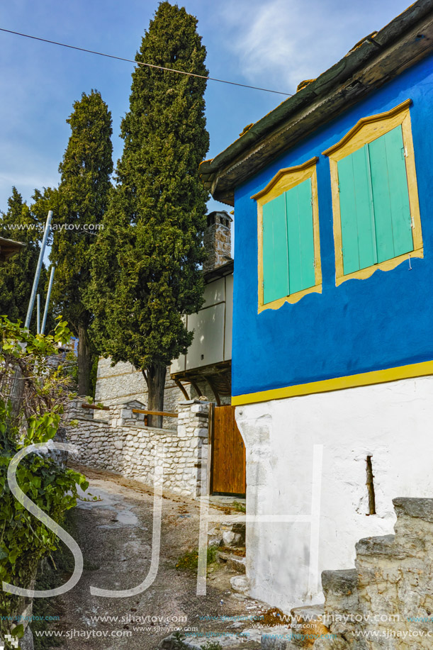 Street in the village of Theologos,Thassos island, East Macedonia and Thrace, Greece