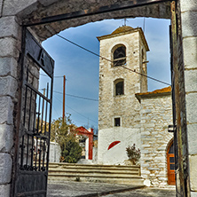 Orthodox church with stone roof in village of Theologos,Thassos island, East Macedonia and Thrace, Greece