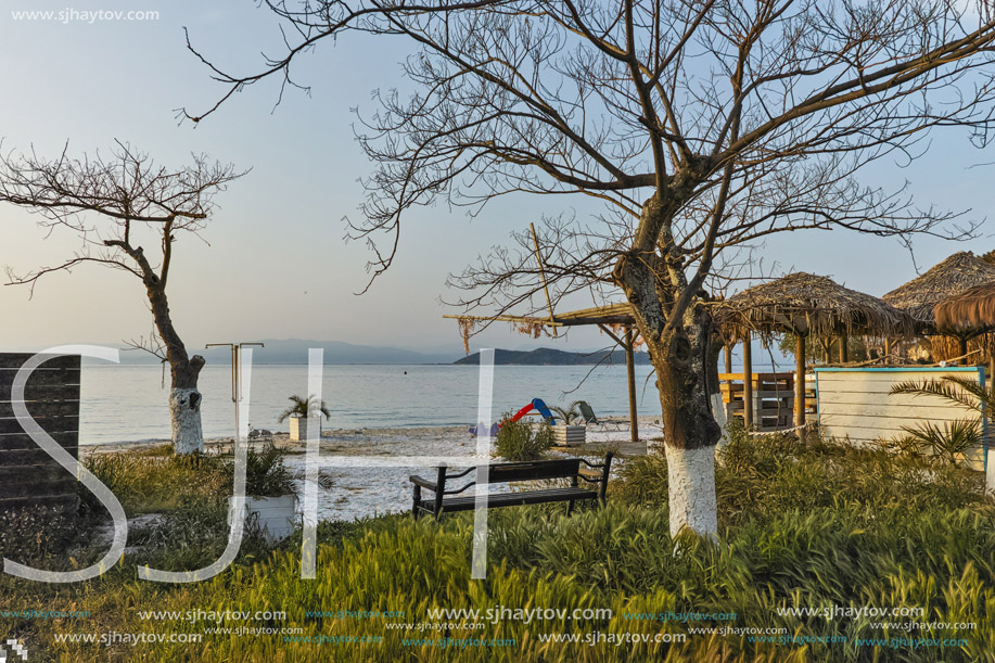Street in the village of Theologos,Thassos island, East Macedonia and Thrace, Greece