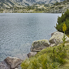 Amazing view of clean waters of Popovo lake, Pirin mountain, Bulgaria