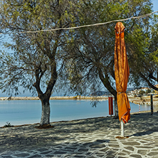 Panoramic view to the port of Limenaria, Thassos island, East Macedonia and Thrace, Greece