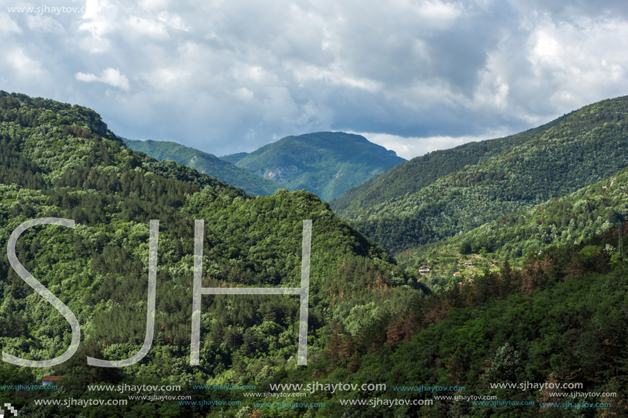 Amazing Landscape to  Rhodopes mountain from Asen"s Fortress,  Plovdiv Region, Bulgaria