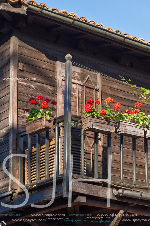 wooden Old house in Sozopol Town, Burgas Region, Bulgaria