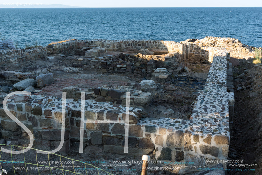 ancient ruins in town of Sozopol,Burgas Region, Bulgaria