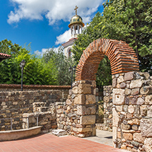 Panorama of Ancient Sozopol ruins and the church of St. George, Bulgaria