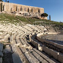 Ruins of the Theatre of Dionysus in Acropolis of Athens, Attica, Greece