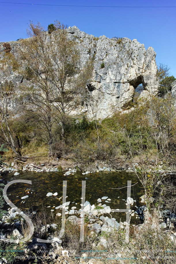 Rock formation The Elephant near town of Devin, Rhodope Mountains, Bulgaria