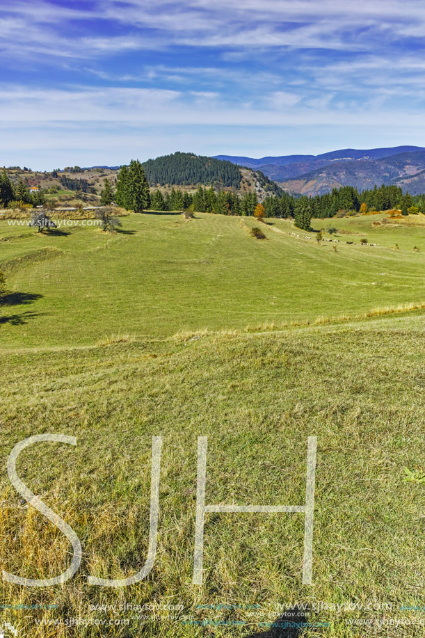 Amazing autumn view near village of Gela, Rhodope Mountains, Bulgaria