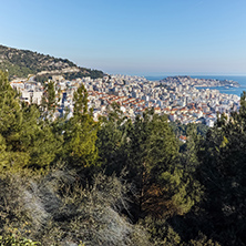 Panorama to city of Kavala, East Macedonia and Thrace, Greece