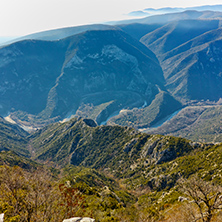 Amazing Panorama of Nestos Gorge near town of Xanthi, East Macedonia and Thrace, Greece
